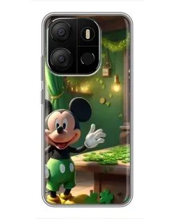 Чехол для TECNO Pop 7 с картинкой «Микки в мастерской»