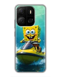 Чехол для TECNO Pop 7 с картинкой «Спанч Боб на гидроцикле» Чехол для TECNO Pop 7 с картинкой «Спанч Боб на гидроцикле»