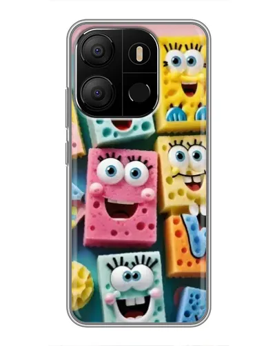 Чехол для TECNO Pop 7 с картинкой «Цветные губки» Чехол для TECNO Pop 7 с картинкой «Цветные губки»