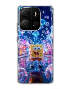 Чехол для TECNO Pop 7 с картинкой «Неоновый океан»