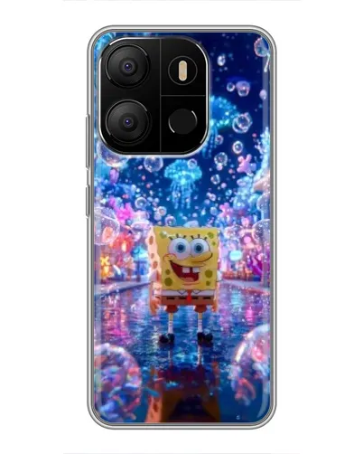 Чехол для TECNO Pop 7 с картинкой «Неоновый океан» Чехол для TECNO Pop 7 с картинкой «Неоновый океан»