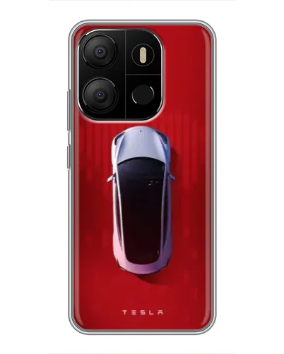 Чехол для TECNO Pop 7 с картинкой «Tesla Top View»