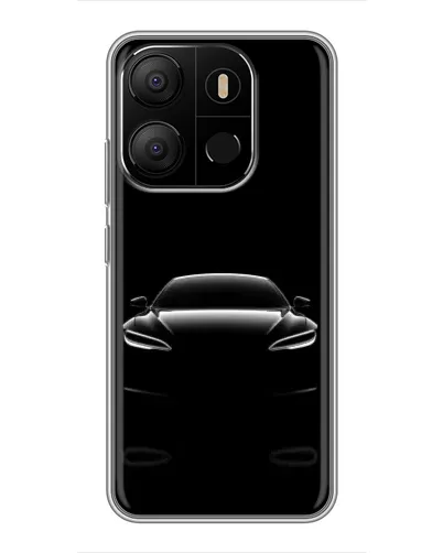 Чехол для TECNO Pop 7 с картинкой «Силуэт Tesla Night»
