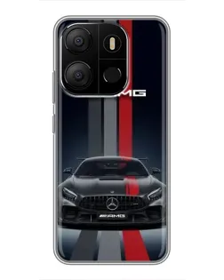 Чехол для TECNO Pop 7 с картинкой «Mercedes — белый карбон» Чехол для TECNO Pop 7 с картинкой «Mercedes — белый карбон»