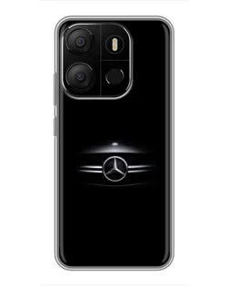 Чехол для TECNO Pop 7 с картинкой «Mercedes — абстрактные линии»