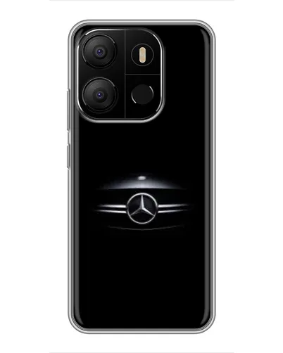 Чехол для TECNO Pop 7 с картинкой «Mercedes — абстрактные линии»