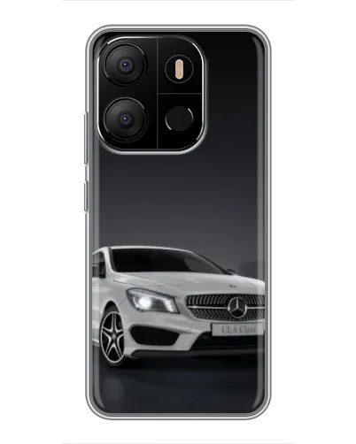 Чехол для TECNO Pop 7 с картинкой «Mercedes AMG GT Silver»