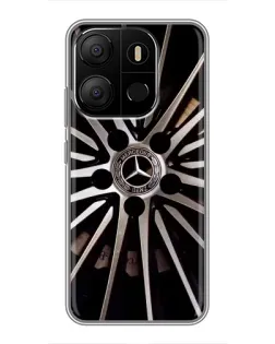Чехол для TECNO Pop 7 с картинкой «Диск Mercedes»