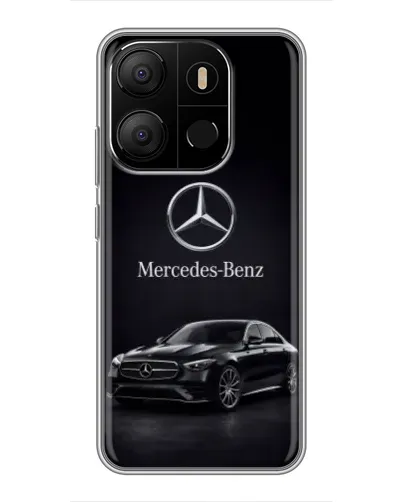Чехол для TECNO Pop 7 с картинкой «Mercedes — решетка радиатора»