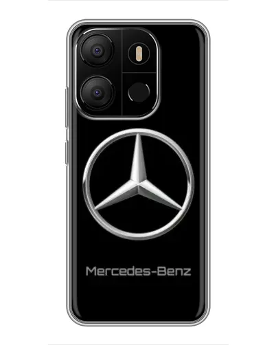 Чехол для TECNO Pop 7 с картинкой «Mercedes Silver Logo»