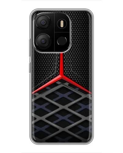 Чехол для TECNO Pop 7 с картинкой «Mercedes Carbon Grid»