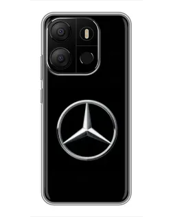 Чехол для TECNO Pop 7 с картинкой «Mercedes классический лого»