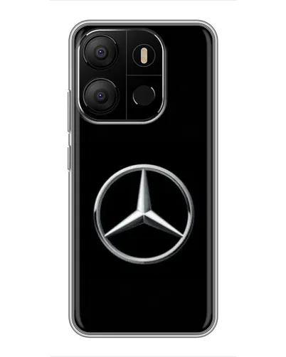 Чехол для TECNO Pop 7 с картинкой «Mercedes классический лого»