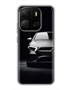Чехол для TECNO Pop 7 с картинкой «Свет фар Mercedes»