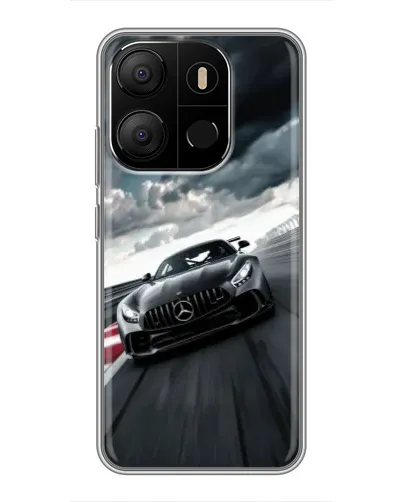 Чехол для TECNO Pop 7 с картинкой «Гоночный Mercedes AMG»