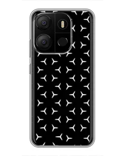 Чехол для TECNO Pop 7 с картинкой «Mercedes паттерн звезд»