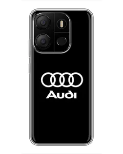 Чехол для TECNO Pop 7 с картинкой «Классическое лого Audi»
