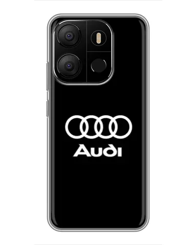 Чехол для TECNO Pop 7 с картинкой «Классическое лого Audi»