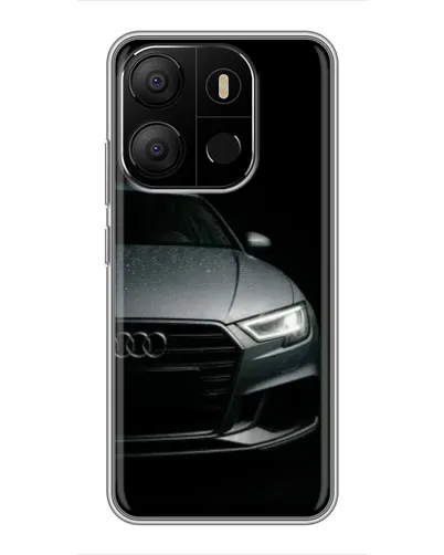 Чехол для TECNO Pop 7 с картинкой «Audi — детализация кузова»
