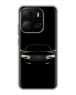 Чехол для TECNO Pop 7 с картинкой «Audi — ночной контур»