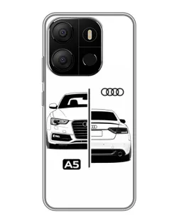 Чехол для TECNO Pop 7 с картинкой «Audi — контрастный дизайн»