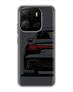 Чехол для TECNO Pop 7 с картинкой «Задняя часть Audi — арт»