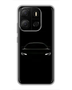 Чехол для TECNO Pop 7 с картинкой «Взгляд Audi в темноте»
