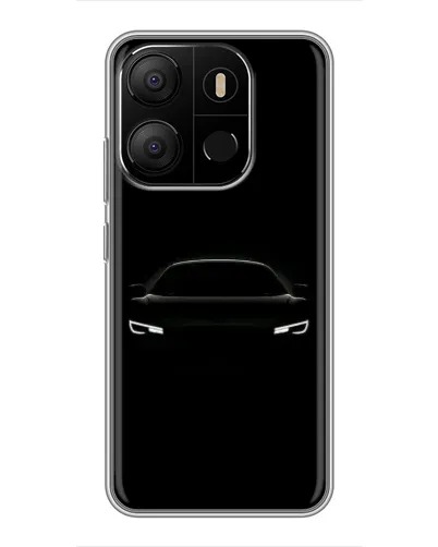 Чехол для TECNO Pop 7 с картинкой «Взгляд Audi в темноте»