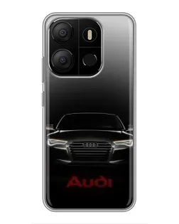 Чехол для TECNO Pop 7 с картинкой «Audi — градиентный контур»