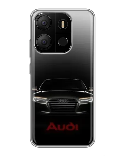 Чехол для TECNO Pop 7 с картинкой «Audi — градиентный контур»