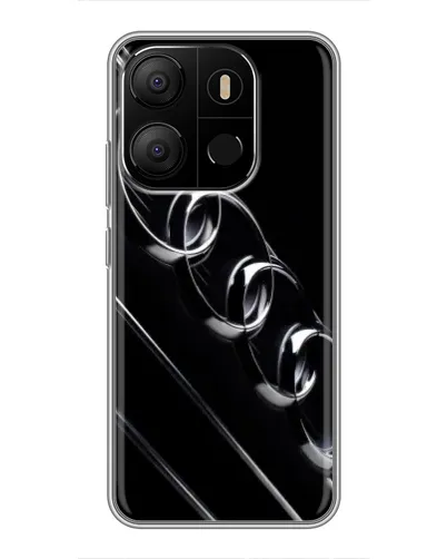 Чехол для TECNO Pop 7 с картинкой «Audi — абстрактные кольца»