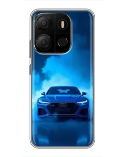 Чехол для TECNO Pop 7 с картинкой «Audi — голубая энергия»