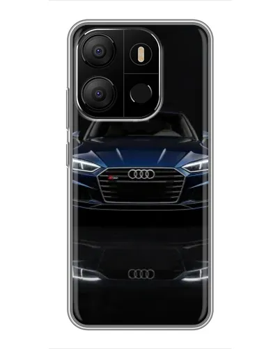 Чехол для TECNO Pop 7 с картинкой «Audi — ночное отражение»