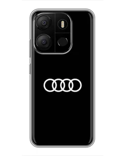 Чехол для TECNO Pop 7 с картинкой «Audi White Logo»