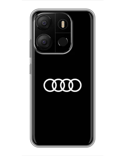 Чехол для TECNO Pop 7 с картинкой «Audi White Logo»