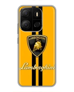 Чехол для TECNO Pop 7 с картинкой «Lamborghini Stripe желтый» Чехол для TECNO Pop 7 с картинкой «Lamborghini Stripe желтый»