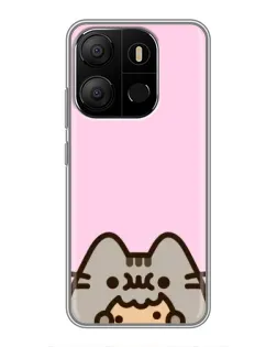 Чехол для TECNO Pop 7 с картинкой «Pusheen и печенье» Чехол для TECNO Pop 7 с картинкой «Pusheen и печенье»