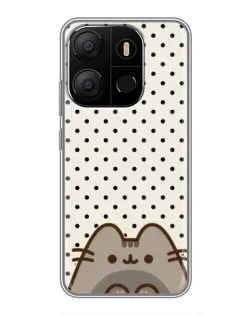 Чехол для TECNO Pop 7 с картинкой «Пушин в горошек»