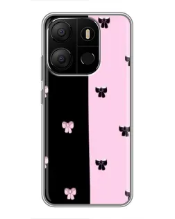 Чехол для TECNO Pop 7 с картинкой «Контрастные банты»