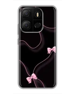 Чехол для TECNO Pop 7 с картинкой «Розовые ленты»
