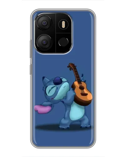 Чехол для TECNO Pop 7 с картинкой «Стич с укулеле»