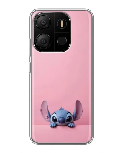 Чехол для TECNO Pop 7 с картинкой «Stitch выглядывает»