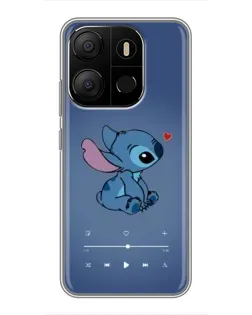 Чехол для TECNO Pop 7 с картинкой «Музыкальный Stitch»