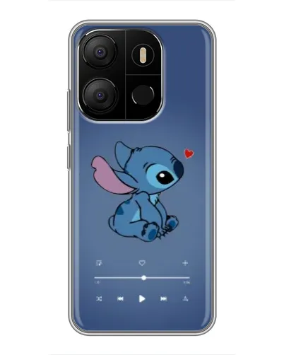 Чехол для TECNO Pop 7 с картинкой «Музыкальный Stitch»