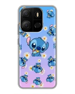 Чехол для TECNO Pop 7 с картинкой «Паттерн со Стичем»