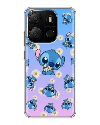 Чехол для TECNO Pop 7 с картинкой «Паттерн со Стичем»