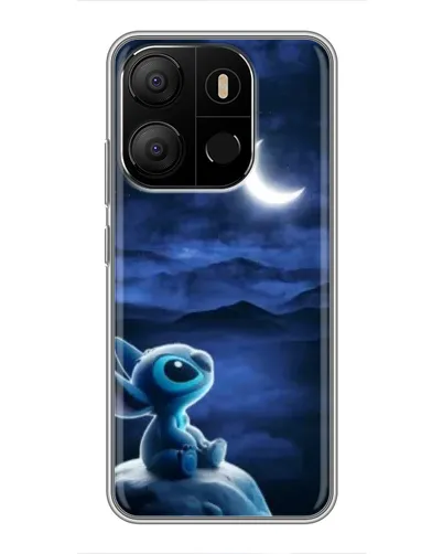 Чехол для TECNO Pop 7 с картинкой «Лунная ночь Стича»