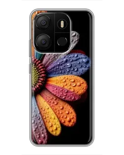 Чохол для TECNO Pop 7 з картинкою «Райдужна квітка»
