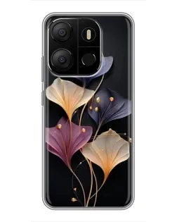 Чохол для TECNO Pop 7 з картинкою «Лілові квіти грації»