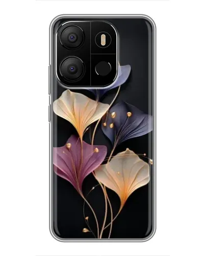 Чехол для TECNO Pop 7 с картинкой «Лиловые цветы грации»